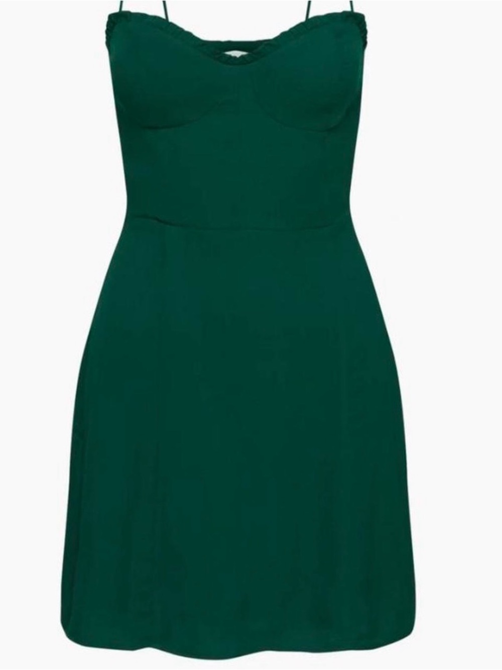 Aritzia Wilfred Bustier Dress-Emerald Green Spaghetti Strap Mini Dress Size 4